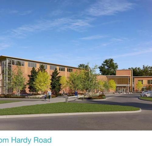 Front Entry of Hardy Elementary School
