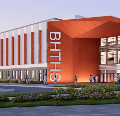Entryway of Bullard-Havens Technical High School