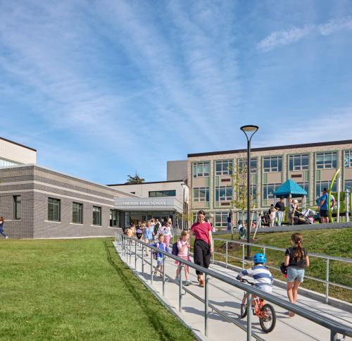 View of new entrance