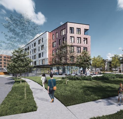 View from site entrance