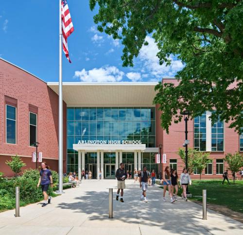 Arlington High School entrance plaza