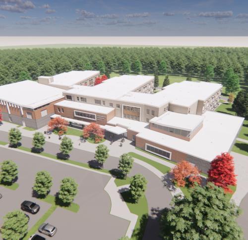Charleswood Elementary School aerial rendering