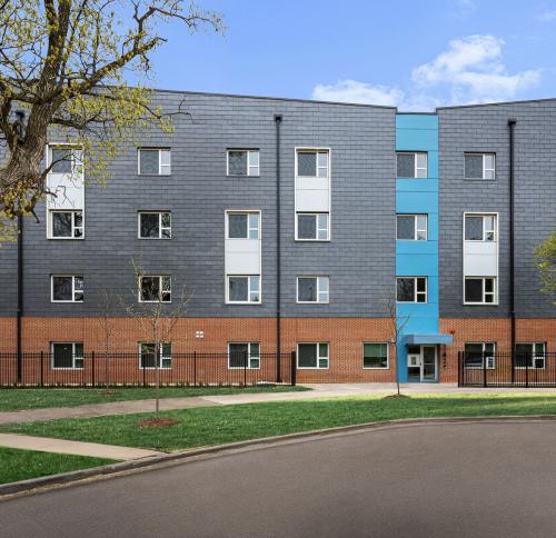 Street view of the the Conservatory Apartments