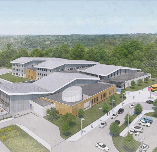 Hillcrest Middle School aerial rendering