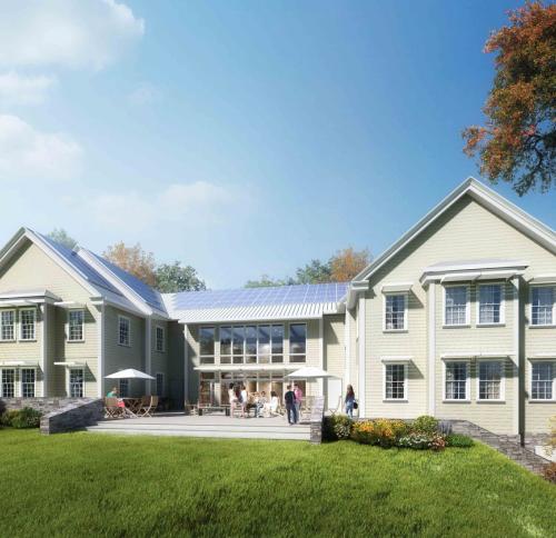 Front view of Garfield House at Williams College.