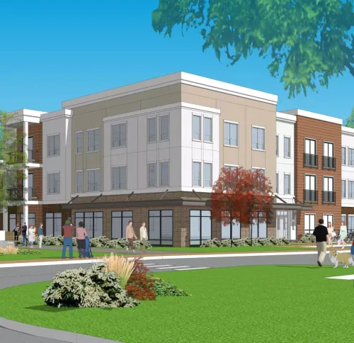 Rendering of Hills Farm, Building 2