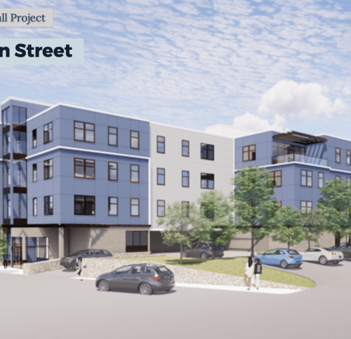 Rendering of Hollins Park development at 190 Bowdoin Street.