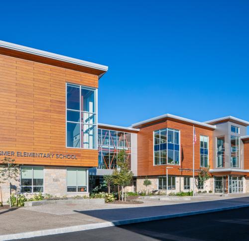 Front view of Hosmer Elementary School