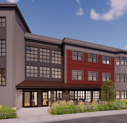 Rendering of main entry to Depot Lane project