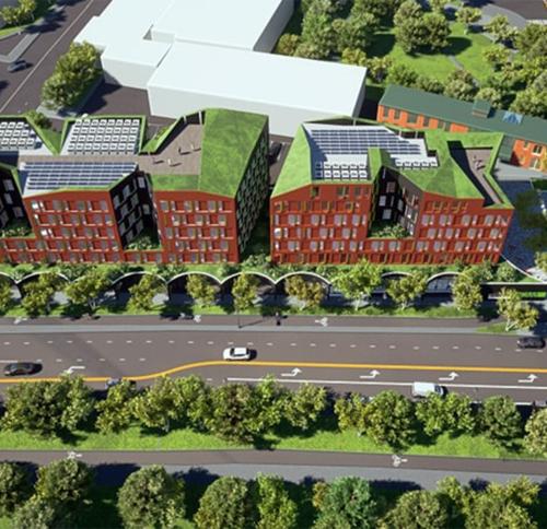 Aerial rendering of NUBA Residences