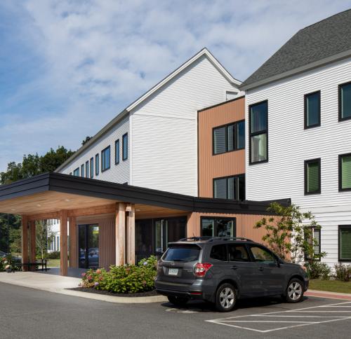 Front entryway to Oak Tree Village