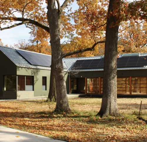 View of Ryserson Education Facility in the woods