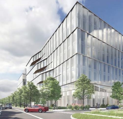 Rendering of life science buildings at Soldiers Field Road