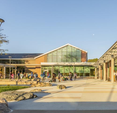 Exterior of Lincoln School, revitalized