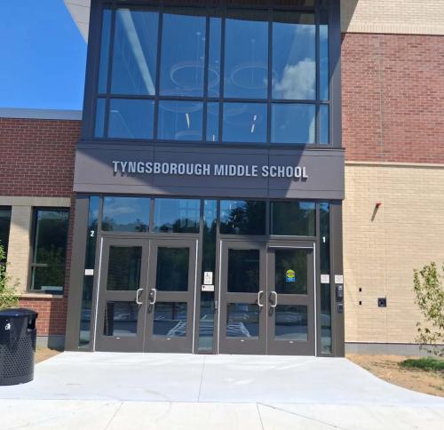 Tyngsborough Middle School front entryway