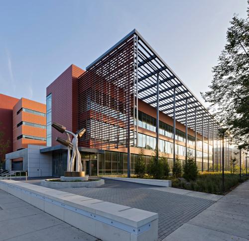 Front facing view of the University of Illinois Electrical and Computer Engineering (ECE) Building