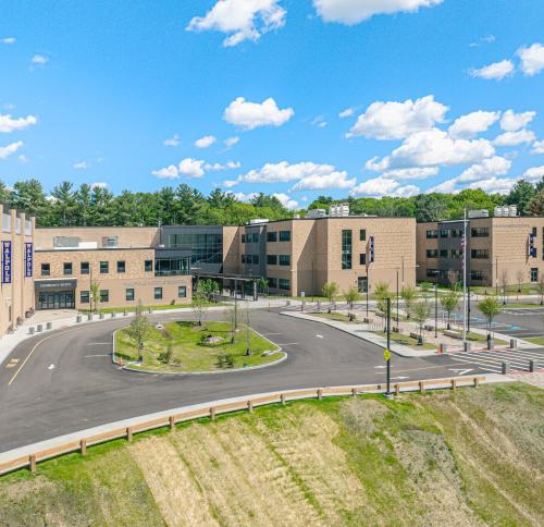 Aerial view of Walpole Middle School.