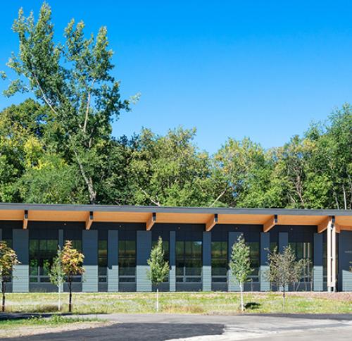 Exterior of the Nature Center featuring surrounding landscape