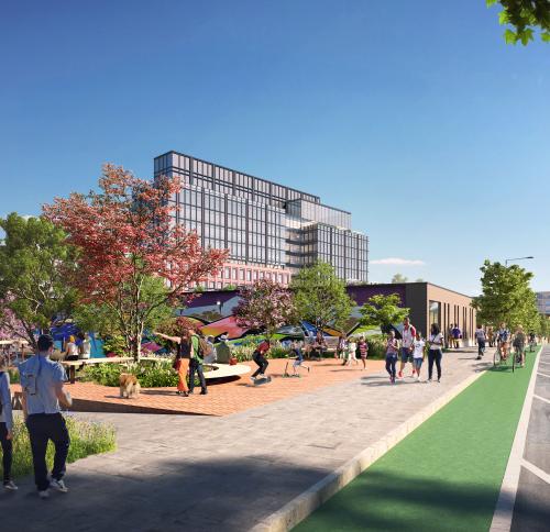 Rendering of the 40 Roland Street Project