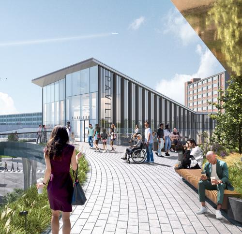 Illustration of the Seaport Circle Pavilion