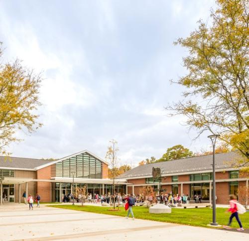 Exterior of Lincoln School, revitalized