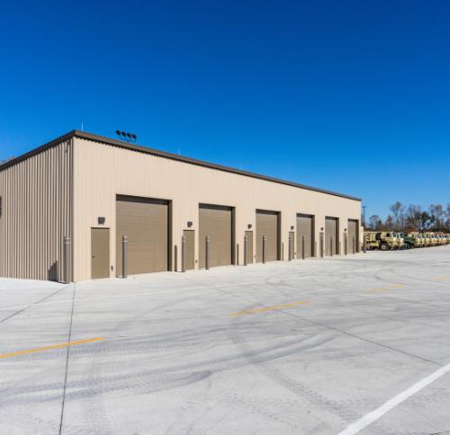 Exterior of Burlington Field Maintenance Shop