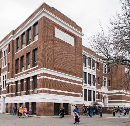 Image of brick elementary school.