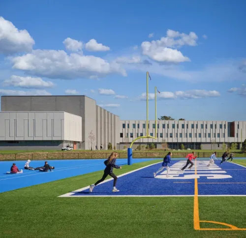 Stoneham High School view from sports fields.